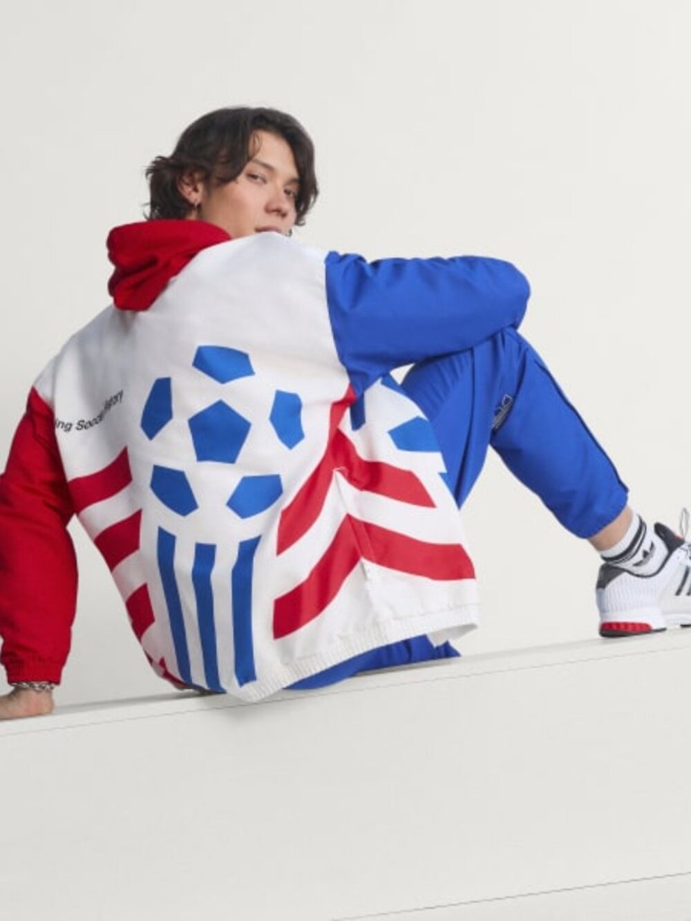 NEW Adidas Mens M USA 94 Graphic Woven Track Top retro soccer vintage zip sports - Picture 5 of 6